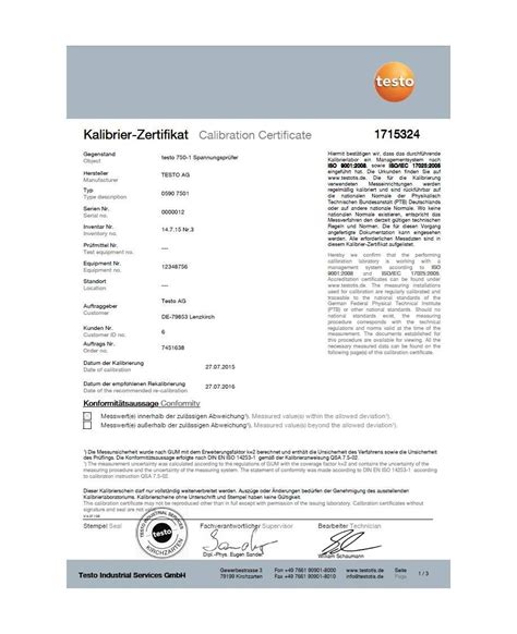 testo calibration near me